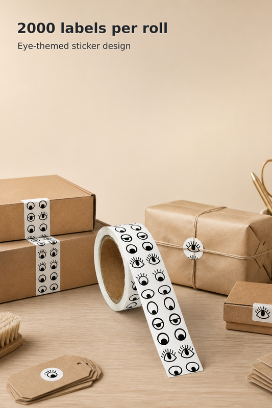 White Round Sticker Labels – 2,000 per Roll