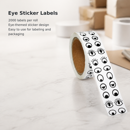 White Round Sticker Labels – 2,000 per Roll